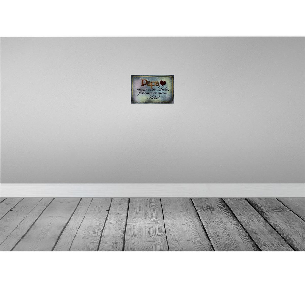 [LA-113930-H] Holzschild 20x30 cm Papa mein Held meine Liebe Männer Frauen Bild 2