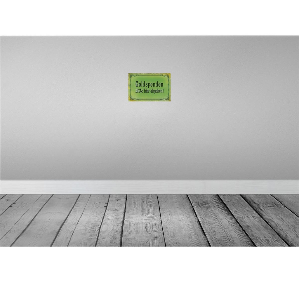 [LA-113943-2030] Blechschild 20x30 cm Geldspendenbitte hier abgeben Warnschild Hinweisschild Sicherheit Vorsicht Bild 2