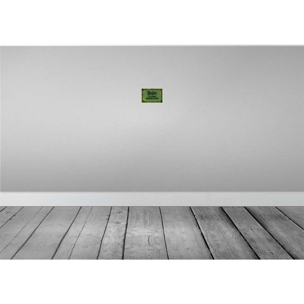 [LA-113944-1812] Blechschild 12x18 cm Heim schwer Teens Spruch Zitat erziehbare Kinder Witz Humor Lustig Spaß Kids Bild 2