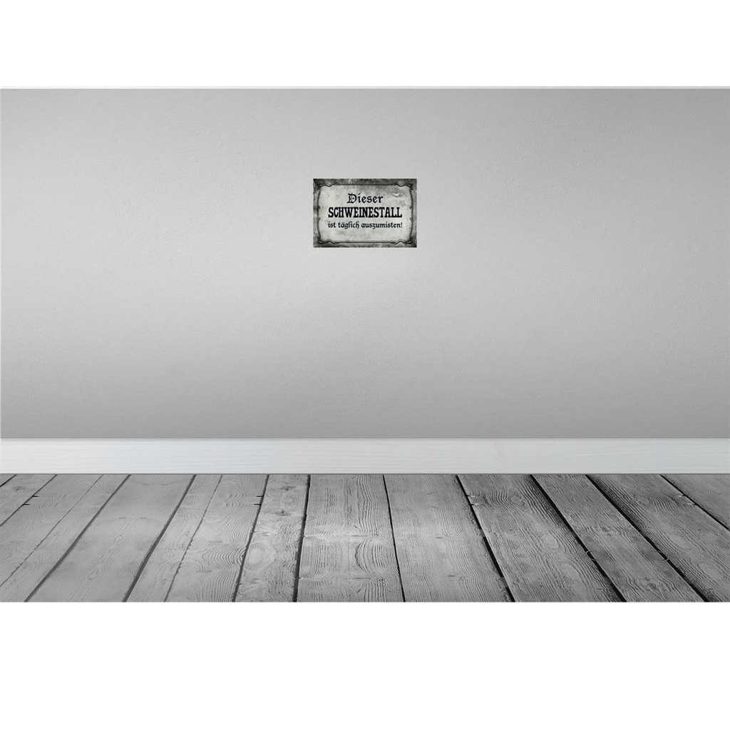 [LA-113973-H] Holzschild 20x30 cm diese Schweinestall ist täglich Spruch Zitat Bild 2