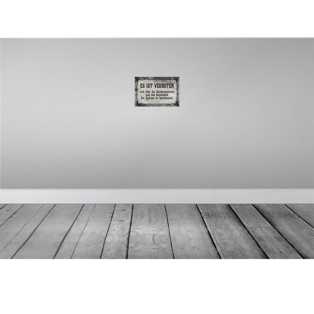 [LA-113974-2030] Blechschild 20x30 cm Verboten über Küchenpersonal Warnschild Hinweisschild Sicherheit Vorsicht Bild 2