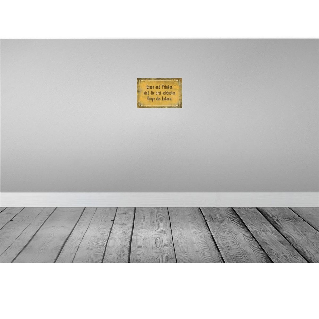 [LA-113985-H] Holzschild 20x30 cm Essen Trinken 3 schönste Dinge Bild 2