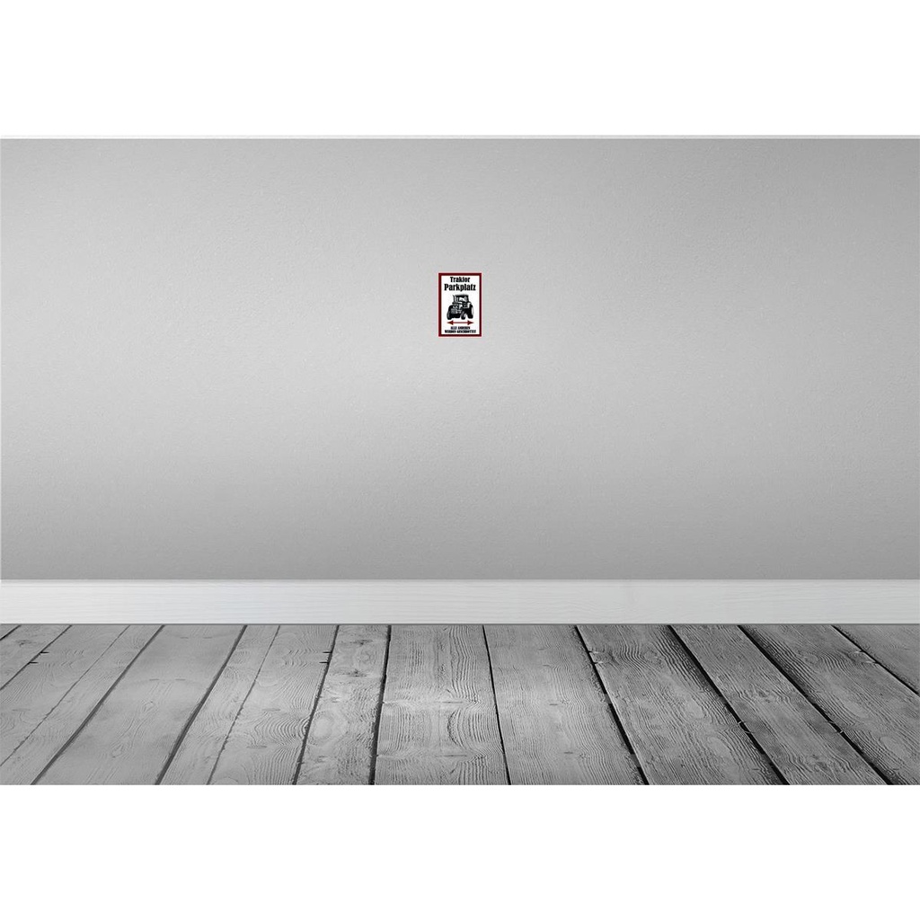 [LA-114000-1812-H] Holzschild 18x12 cm Traktor Parkplatz links rechts Parkplatzschild Bild 2