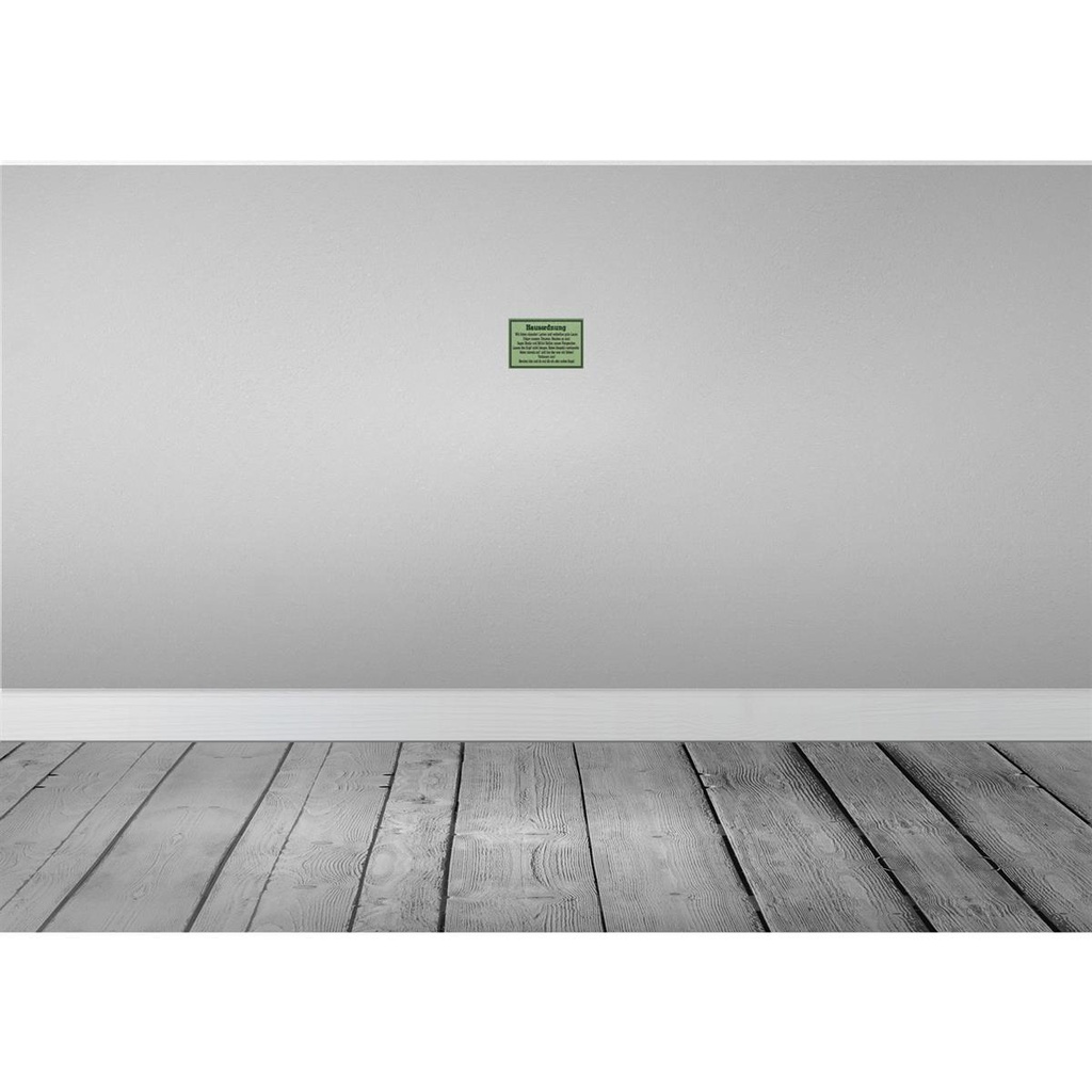 [LA-114013-1812-H] Holzschild 12x18 cm Hausordnung wir lieben einander Spruch Zitat Bild 2