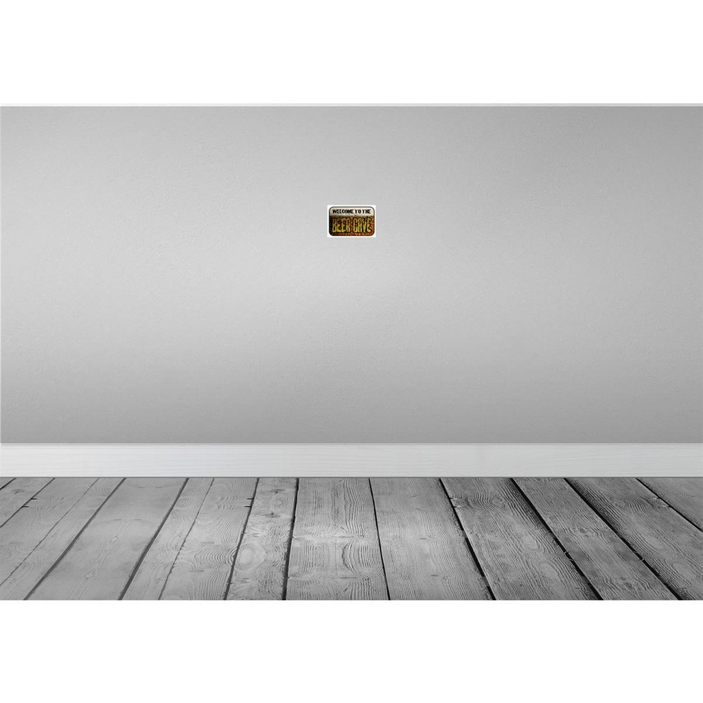 [LA-114028-1812] Blechschild 12x18 cm Bier welcome to the beer cave Essen Trinken Bild 2