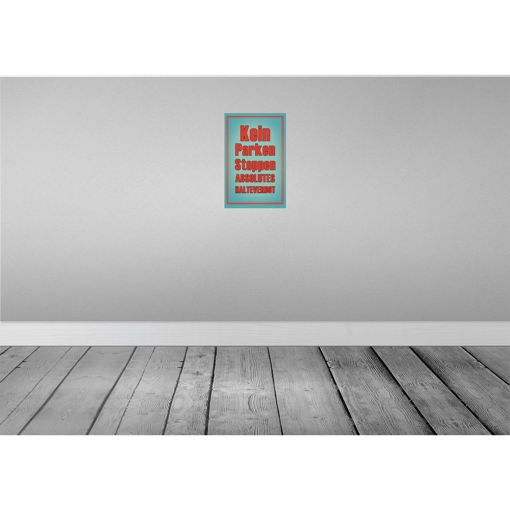 [LA-114079-H] Holzschild 30x20 cm kein Parken Stoppen Halteverbot Parkplatzschild Bild 2