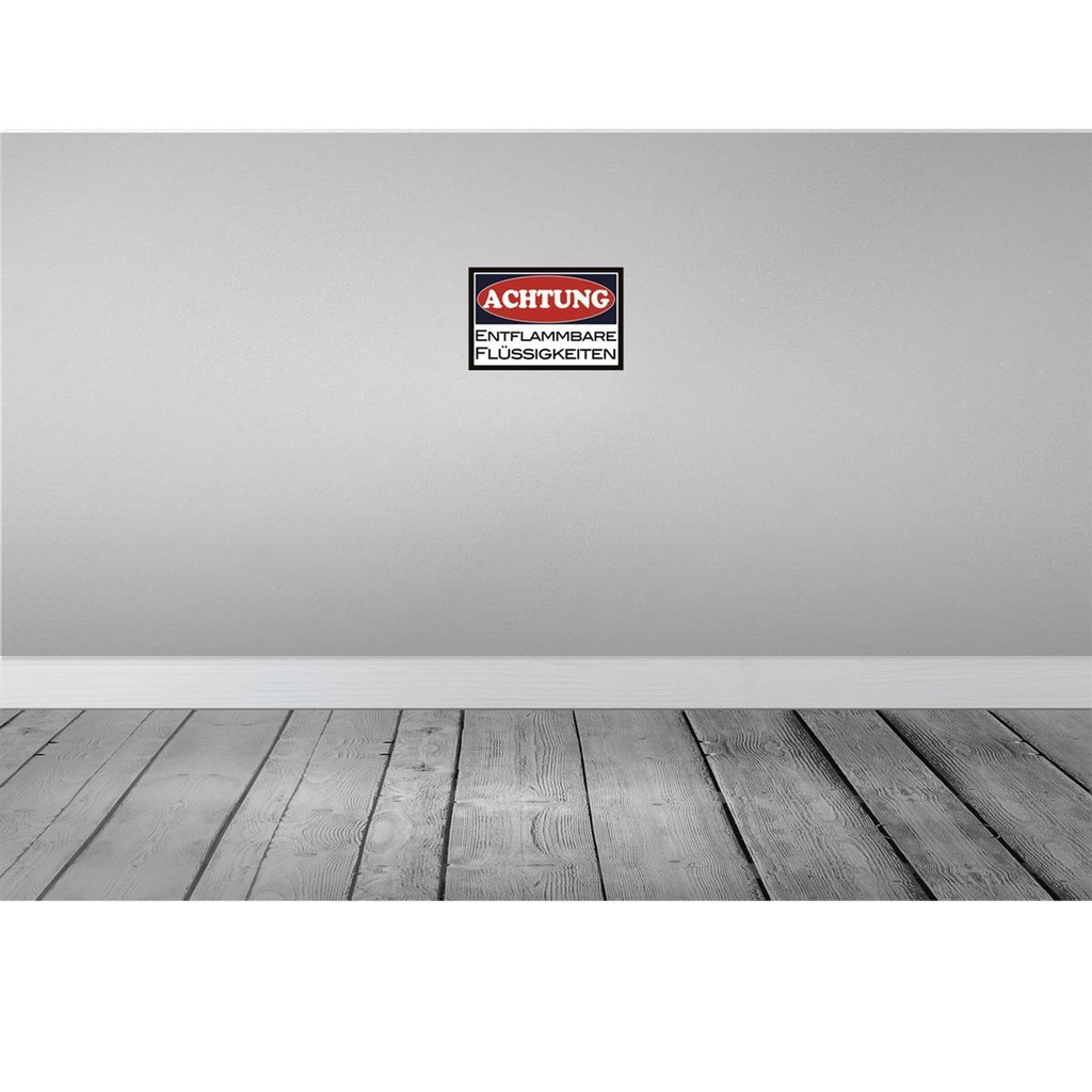 [LA-114084-2030] Blechschild 20x30 cm Achtung entflammbar Flüssigkeit Bild 2