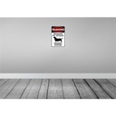 [LA-114092-2030] Blechschild 30x20 cm beware of attack Basset Hound Warnschild Hinweisschild Sicherheit Vorsicht Bild 2