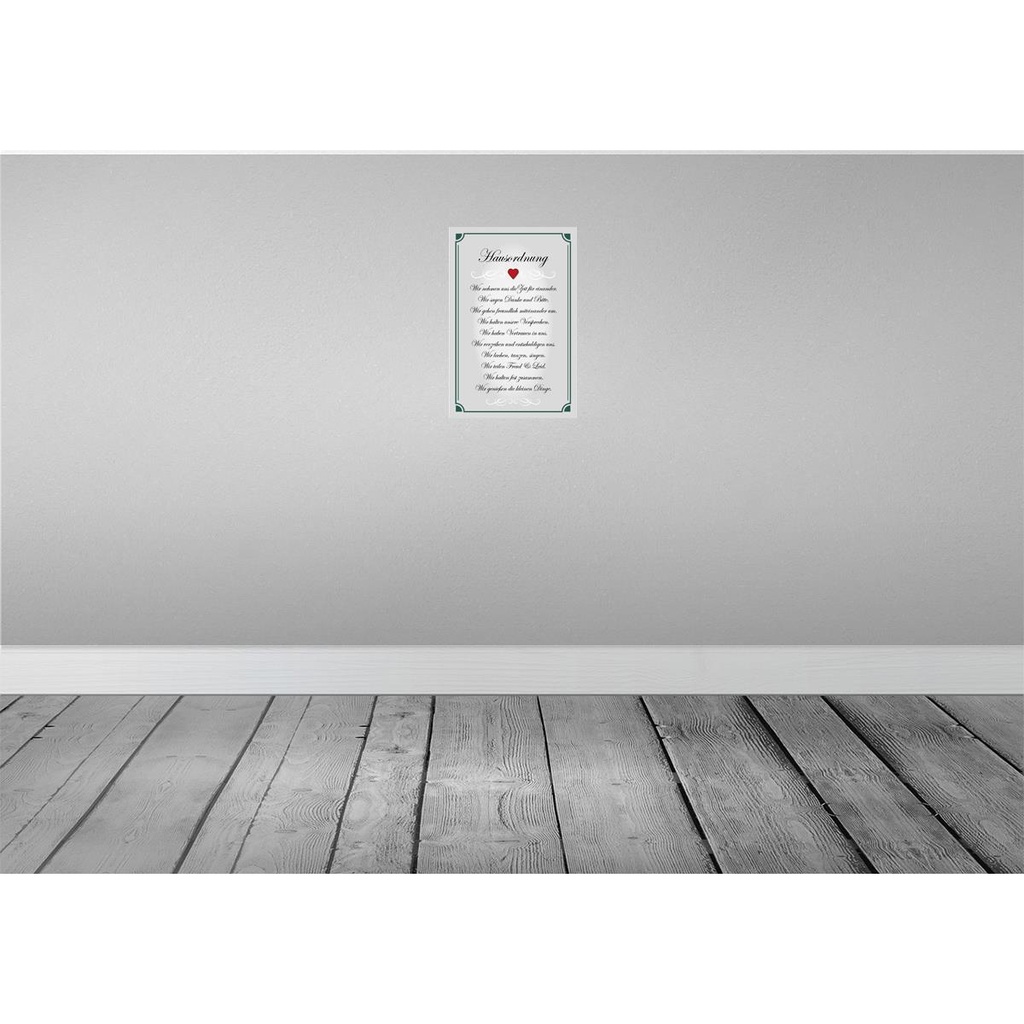 [LA-114098-H] Holzschild 30x20 cm Hausordnung wir Zeit füreinander Spruch Zitat Bild 2