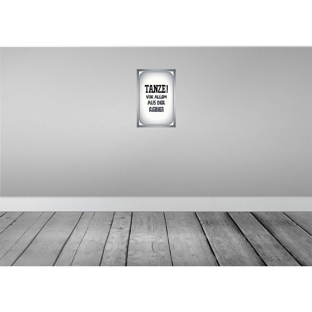 [LA-114100-2030] Blechschild 30x20 cm tanze vor allem aus der Reihe Dekoration Spruch Zitat Bild 2