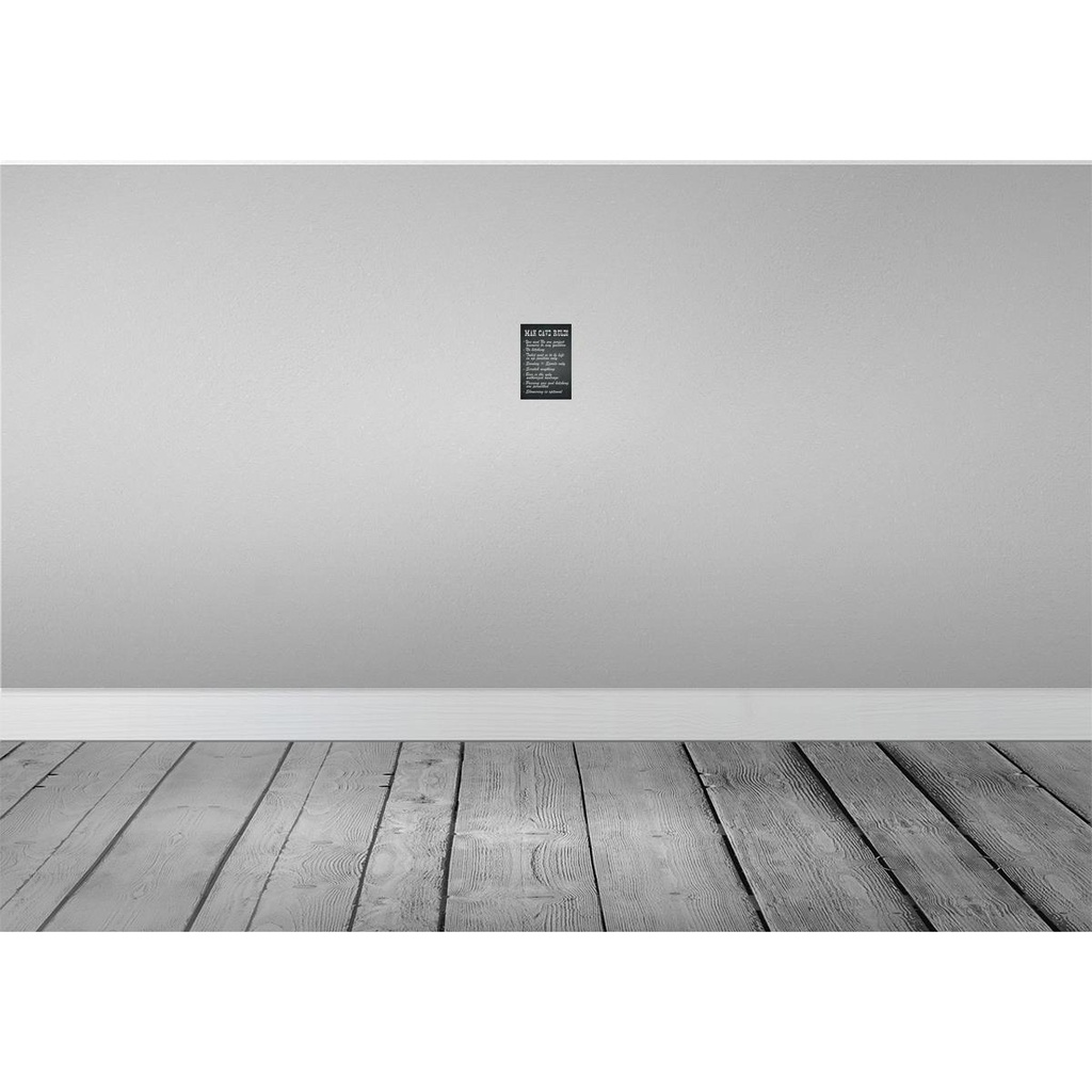 [LA-114104-1812-H] Holzschild 18x12 cm man cave rules Männer Regeln Frauen Bild 2