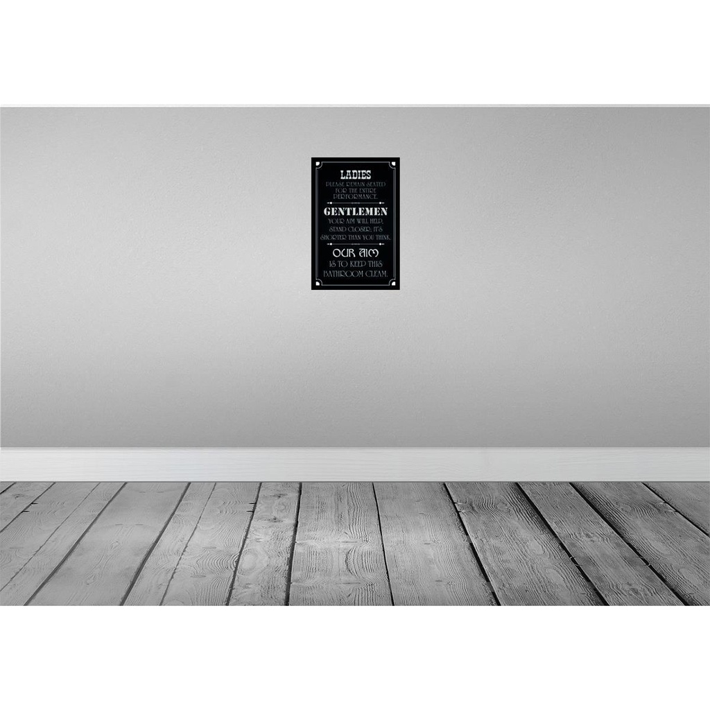 [LA-114105-2030] Blechschild 30x20 cm Ladies Gentlemen Badezimmer Geschenk Spruch Zitat Bild 2