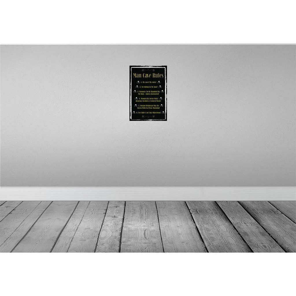 [LA-114140-2030] Blechschild 30x20 cm Man cave Rules no sitting Spot Dekoration Bild 2