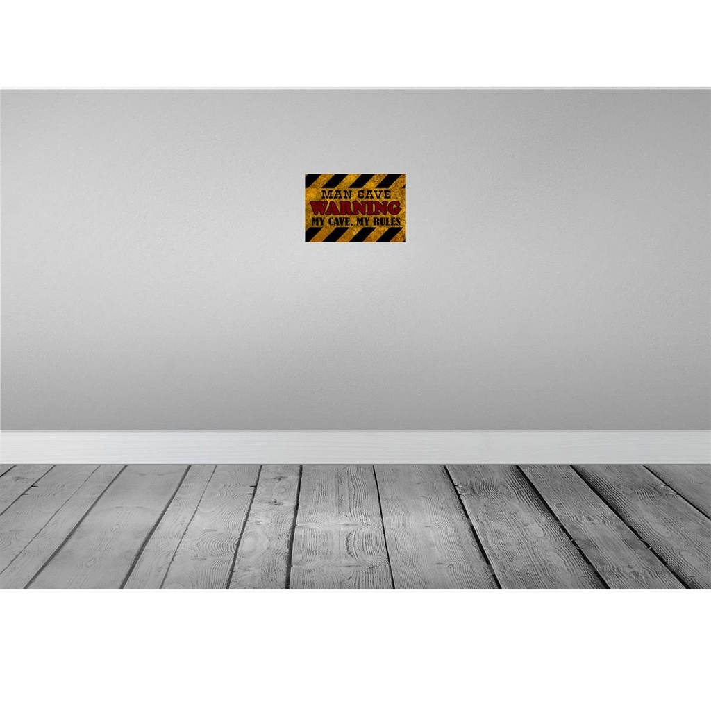 [LA-114148-2030] Blechschild 20x30 cm man cave warning my rules Dekoration Bild 2