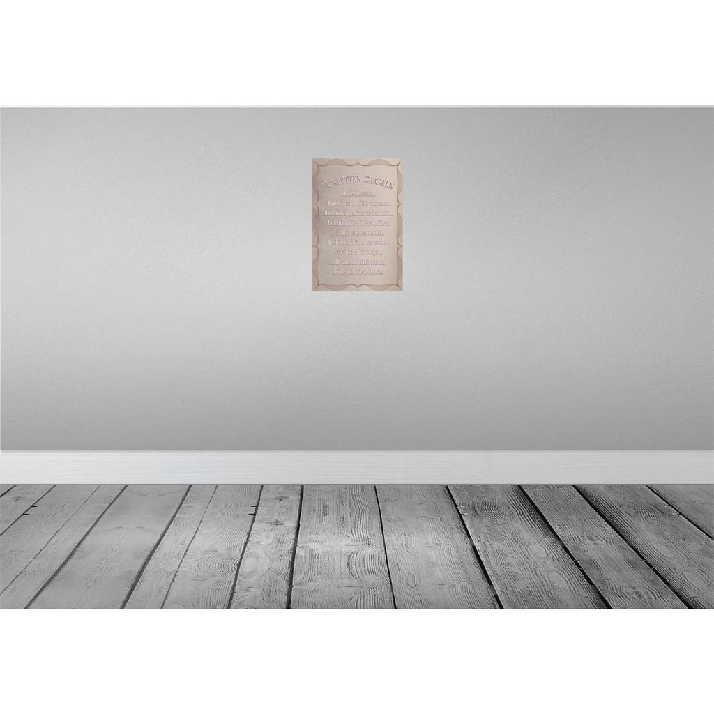 [LA-114151-H] Holzschild 30x20 cm Toiletten Regeln bitte hinsetzen Warnschild Hinweisschild Bild 2