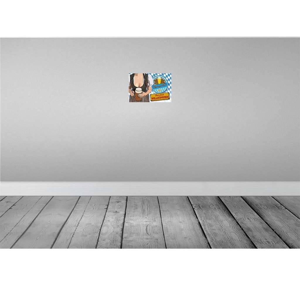[LA-114154-2030] Blechschild 20x30 cm Biergarten Willkommen Bayern Essen Trinken Bild 2