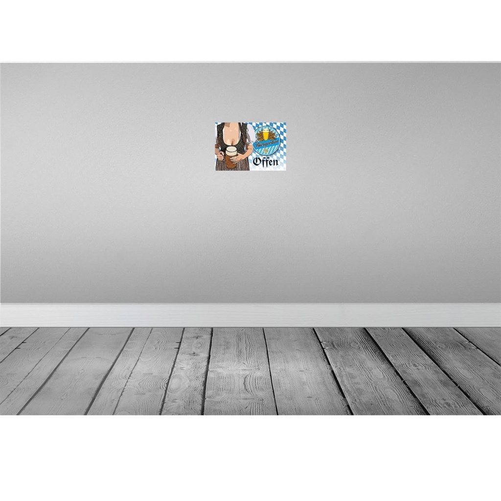 [LA-114155-2030] Blechschild 20x30 cm Biergarten offen Bier Bayern Essen Trinken Bild 2