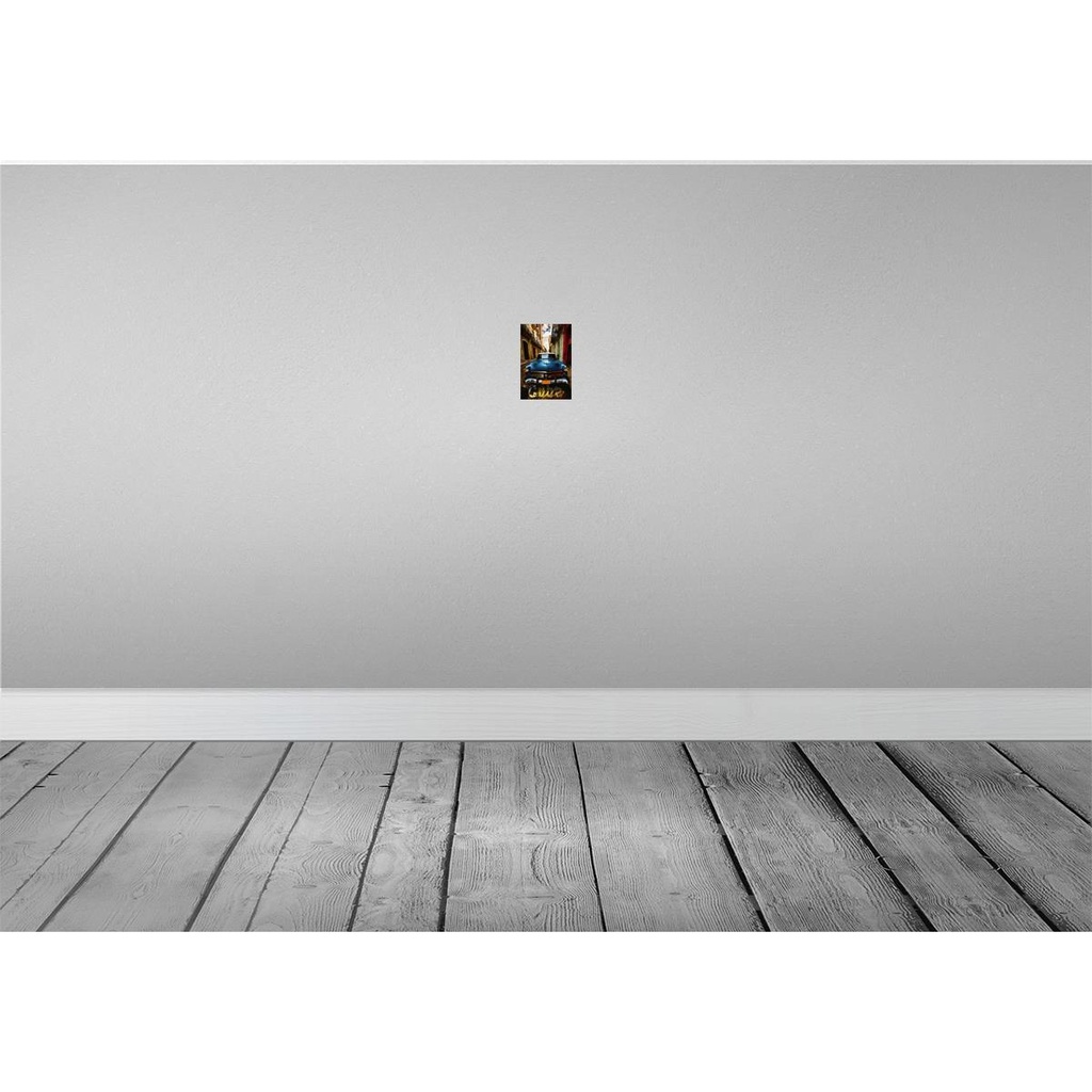 [LA-114158-1812-H] Holzschild 18x12 cm Cuba blue Auto Garage Werkstatt Bild 2