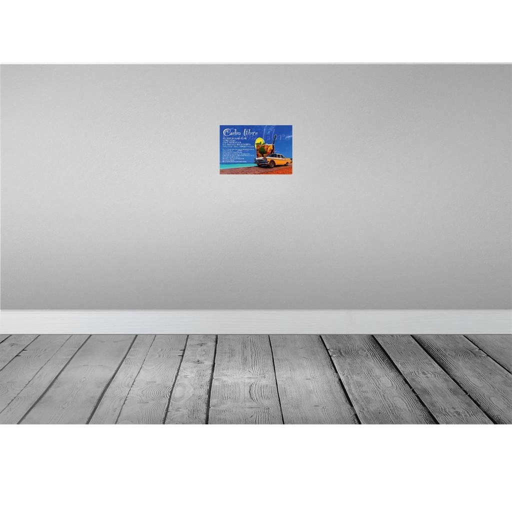 [LA-114163-2030] Blechschild 20x30 cm Cuba Libre Rezept Rum Alkohol Essen Trinken Bar Club Bild 2