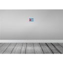 [LA-114165-1812-H] Holzschild 12x18 cm Cuba Fahne auf eine Mauer Flagge Wappen Bild 2