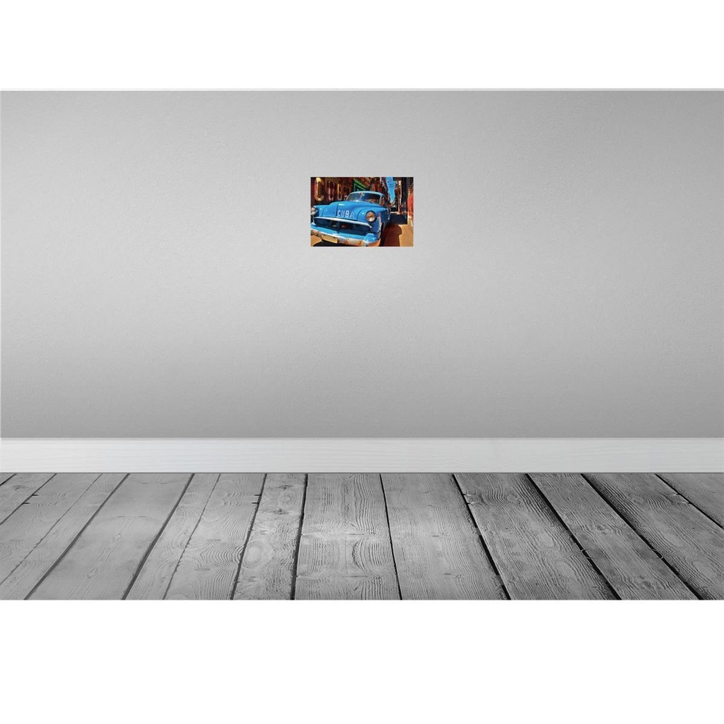 [LA-114170-H] Holzschild 20x30 cm Cuba blaues Auto Garage Werkstatt Bild 2