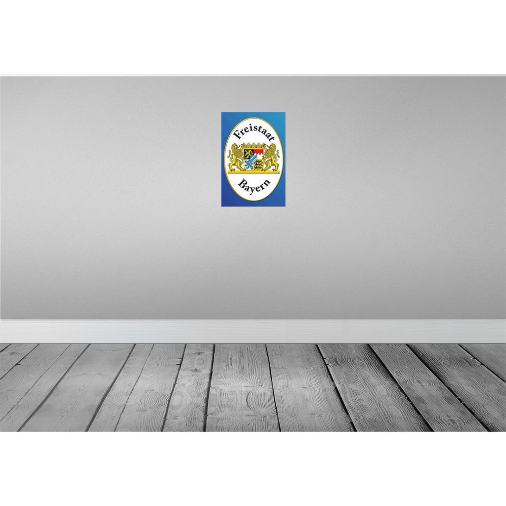 [LA-114173-2030] Blechschild 30x20 cm Freistaat Bayern Wappen Flagge Abenteuer Reisen Urlaub Fahne Bild 2