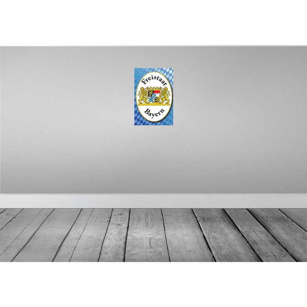 [LA-114174-H] Holzschild 30x20 cm Freistaat Bayern Wappen Flagge Fahne Bild 2