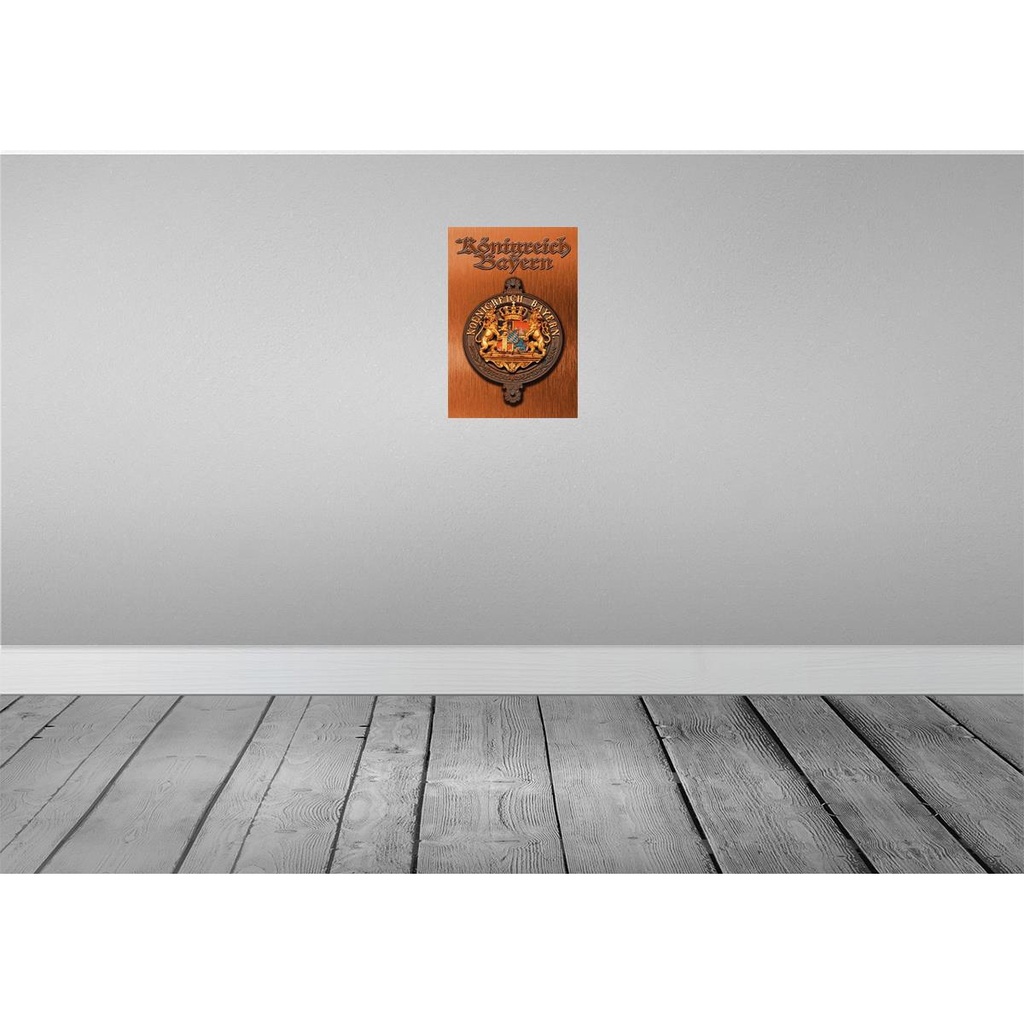 [LA-114176-H] Holzschild 30x20 cm Königreich Bayern Wappen Flagge Fahne Bild 2
