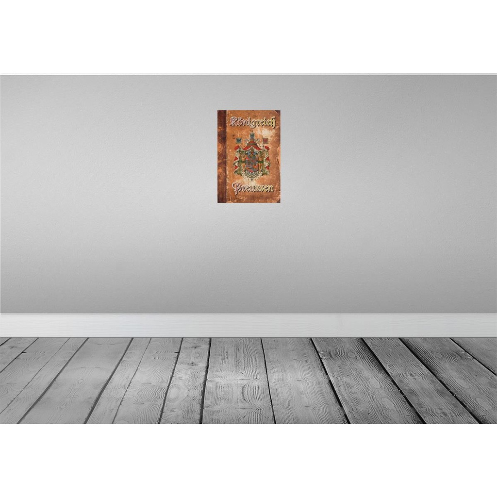 [LA-114188-2030] Blechschild 30x20 cm Königreich Preussen Wappen Flagge Abenteuer Reisen Urlaub Fahne Bild 2