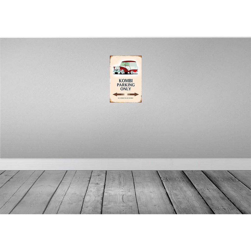 [LA-114211-2030] Blechschild 20x30 cm Kombi parking only Auto Parkplatzschild Bild 2