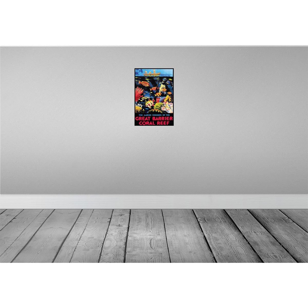 [LA-114214-H] Holzschild 30x20 cm creat barrier coral reef Urlaub Bild 2