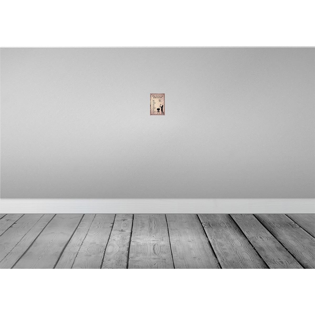[LA-114228-1812] Blechschild 18x12 cm Dingen die zum Grillen braucht Essen Trinken Bild 2