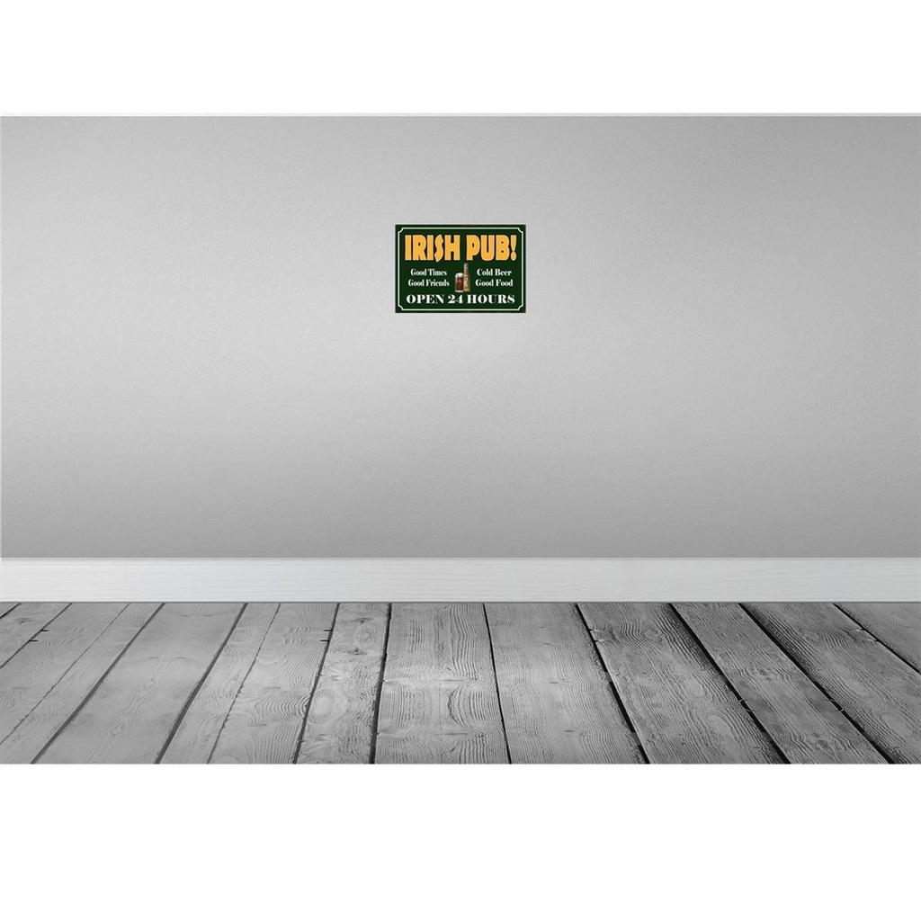 [LA-114235-H] Holzschild 20x30 cm Irish Pub gold Beer open 24 Warnschild Hinweisschild Bild 2