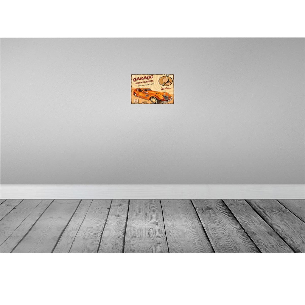 [LA-114243-H] Holzschild 20x30 cm Garage Service mechanic on duty Auto Werkstatt Bild 2