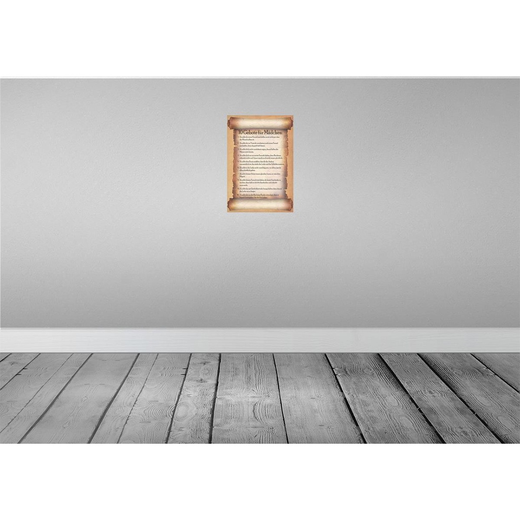 [LA-114256-2030] Blechschild 30x20 cm 10 Gebote für Mädchen du sollst Bild 2