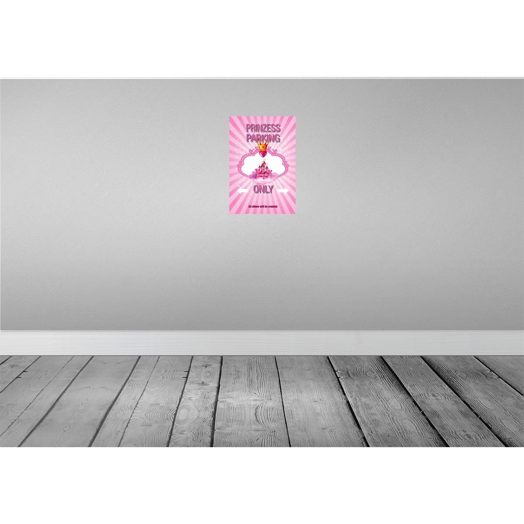 [LA-114257-2030] Blechschild 30x20 cm Prinzess parking only rosa Krone Geburtstag Feiern Party Bild 2