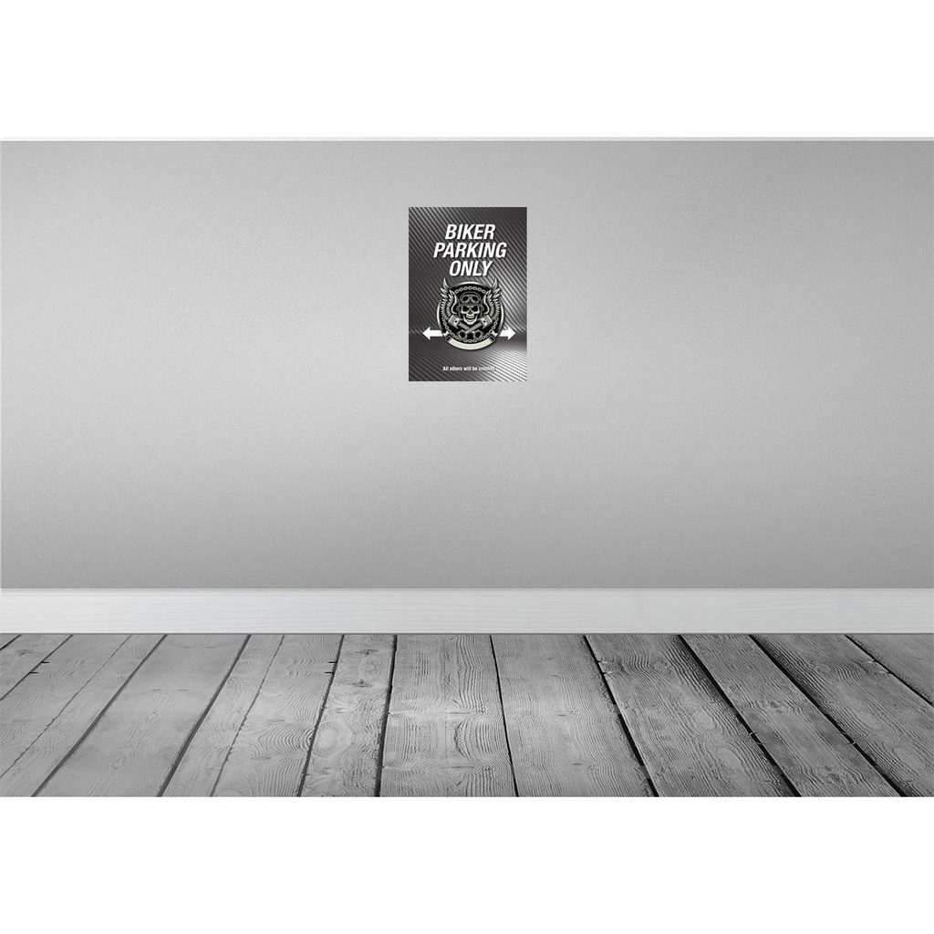 [LA-114271-2030] Blechschild 30x20 cm Biker parking only all others Parkplatzschild Bild 2
