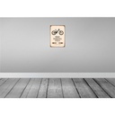 [LA-114300-H] Holzschild 30x20 cm Bike parking only Parkplatzschild Bild 2