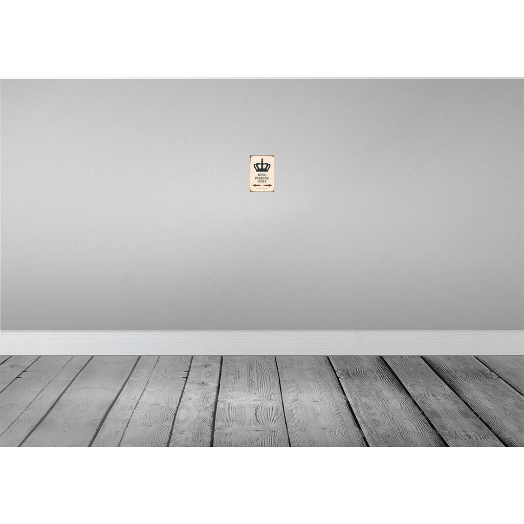 [LA-114303-1812] Blechschild 18x12 cm King parking only Korona Parkplatzschild Bild 2