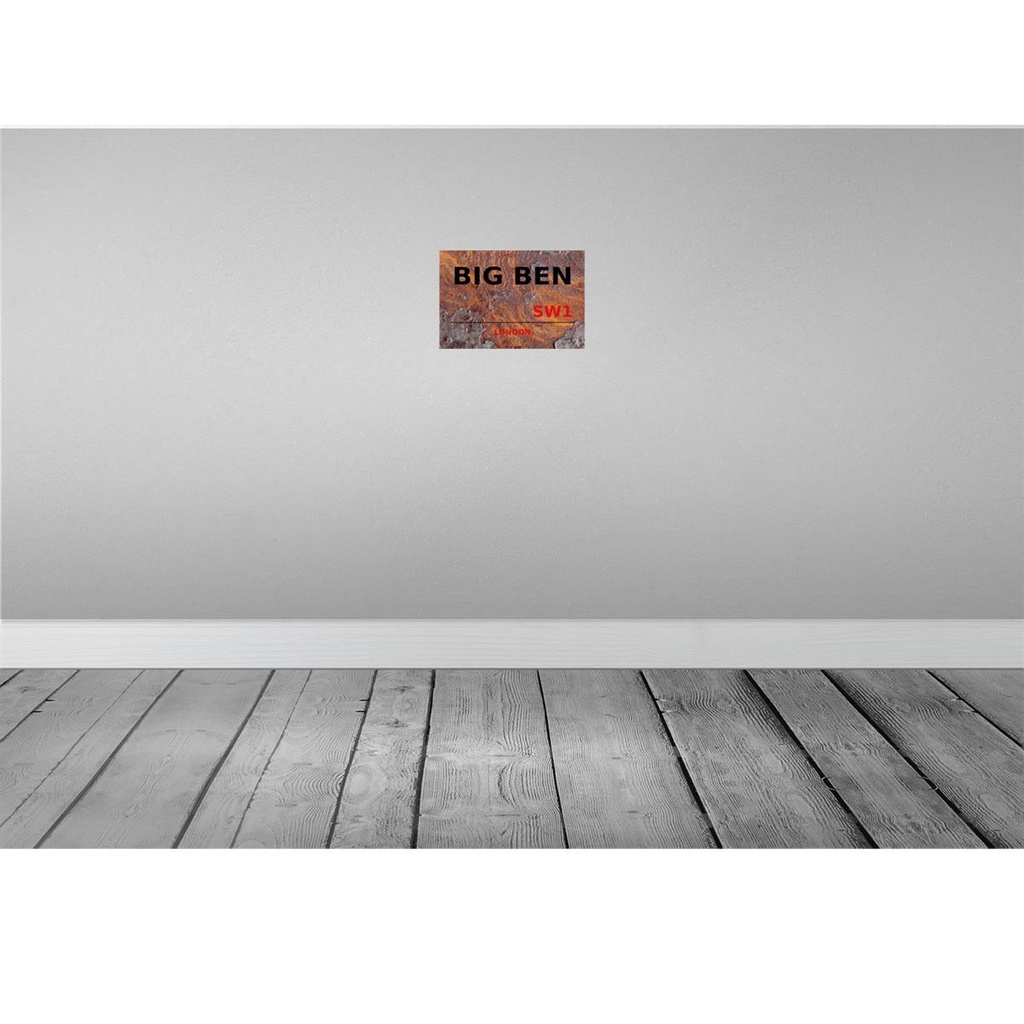 [LA-114319-H] Holzschild 20x30 cm Street Big Ben SW1 England Bild 2