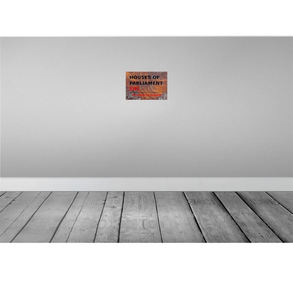 [LA-114345-H] Holzschild 20x30 cm Houses of Parliament SW1 Essen Trinken Bild 2