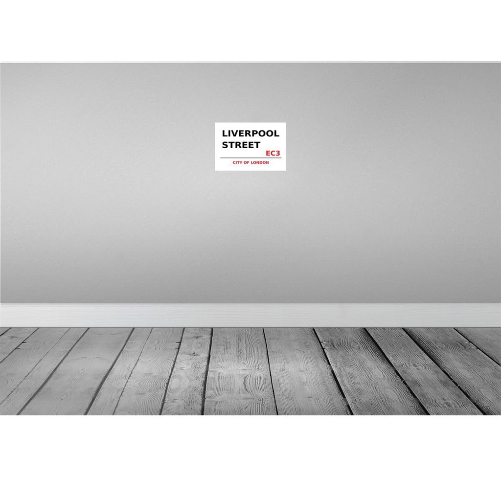 [LA-114358-2030] Blechschild 20x30 cm City Liverpool Street EC3 Straße Stadt Bild 2