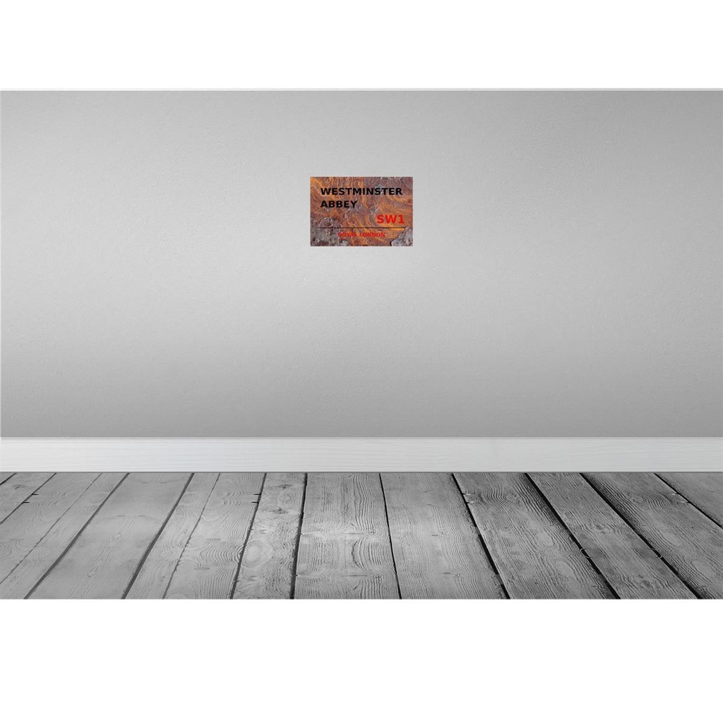 [LA-114414-H] Holzschild 20x30 cm Royal Westminster Abbey SW1 England Bild 2