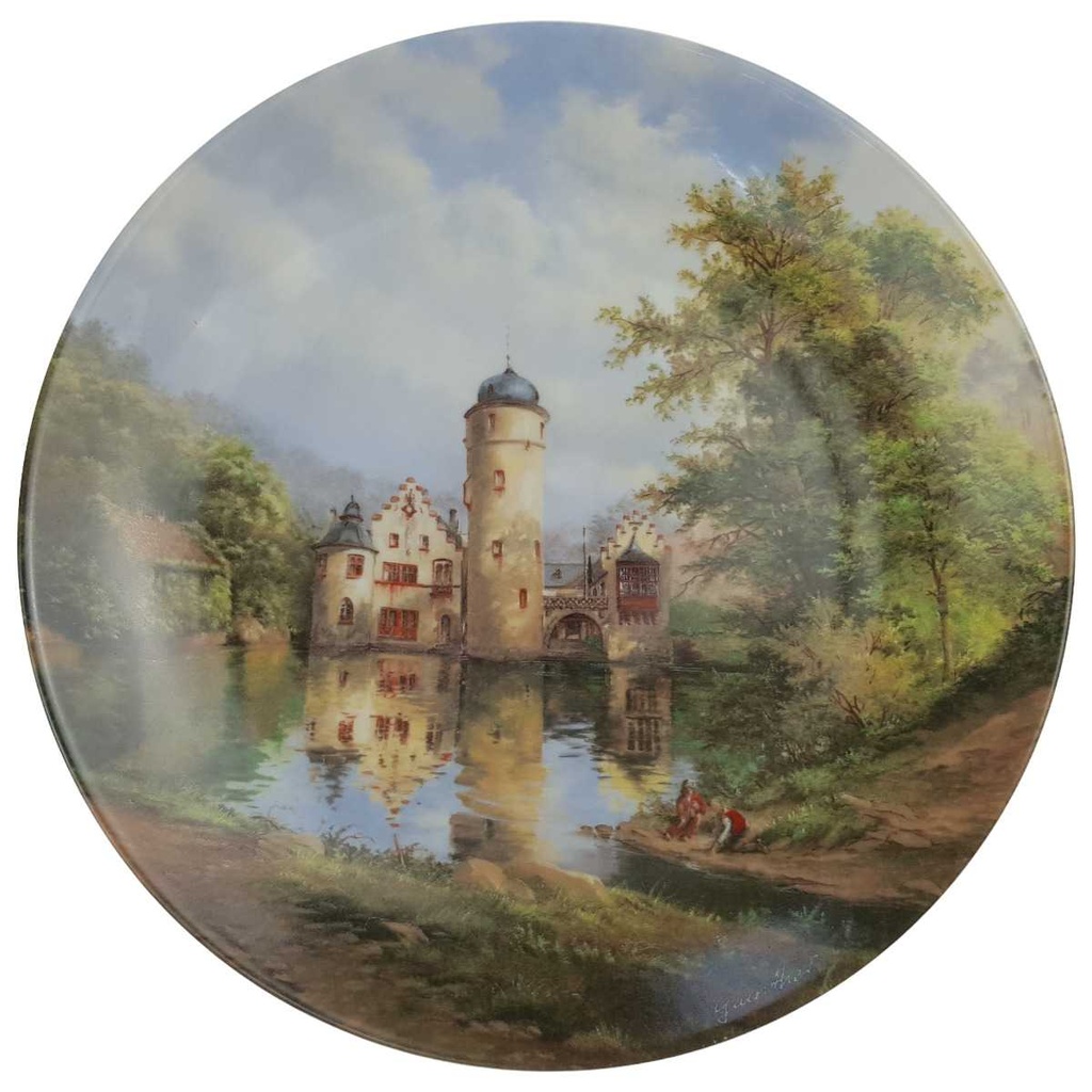 [100028] Wandteller Königl. pr. Tettau Verträumtes Mespelbrunn Wasserschlösser gebraucht - sehr gut