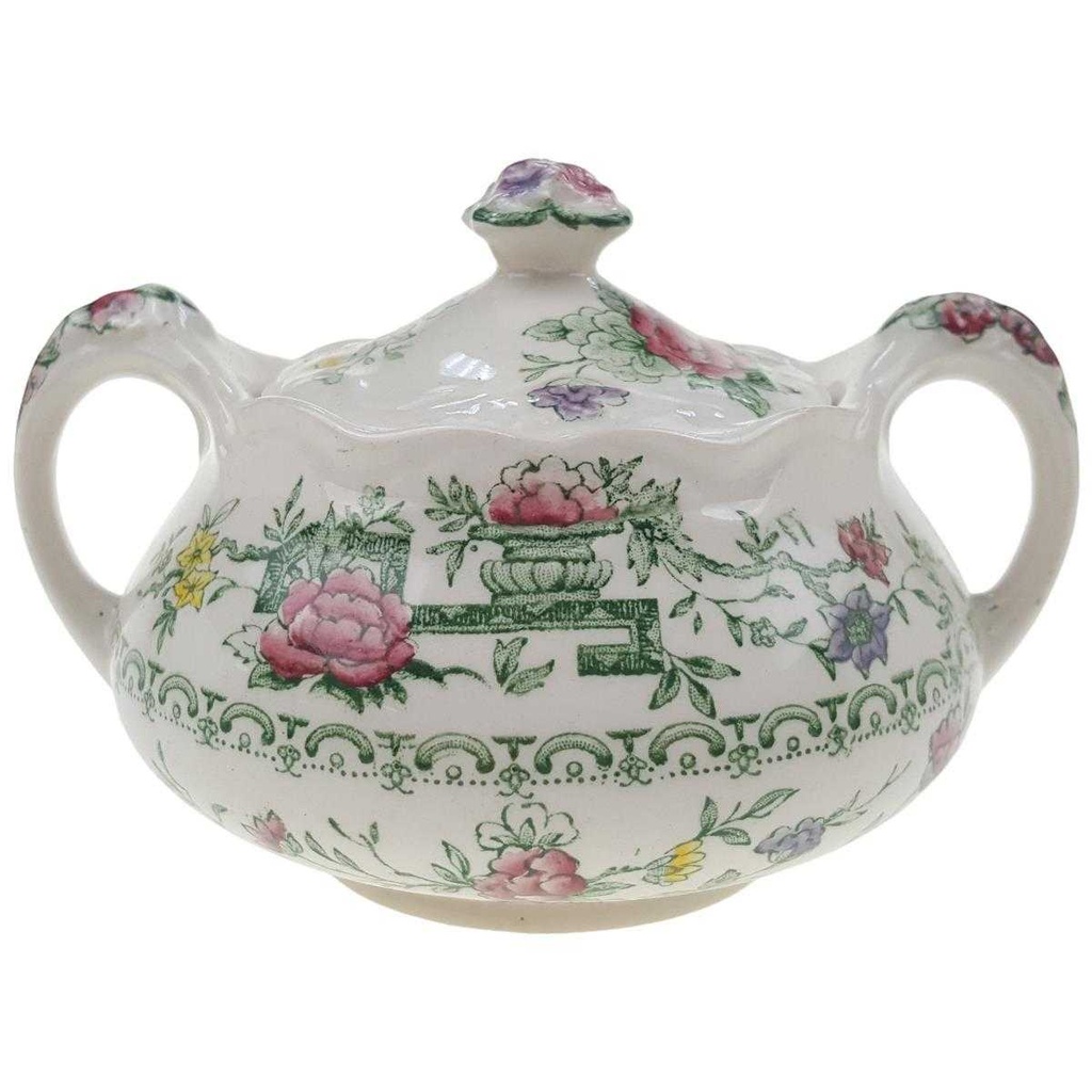 [100169] Zuckerdose Crown Ducal Chinese Garden gebraucht - gut
