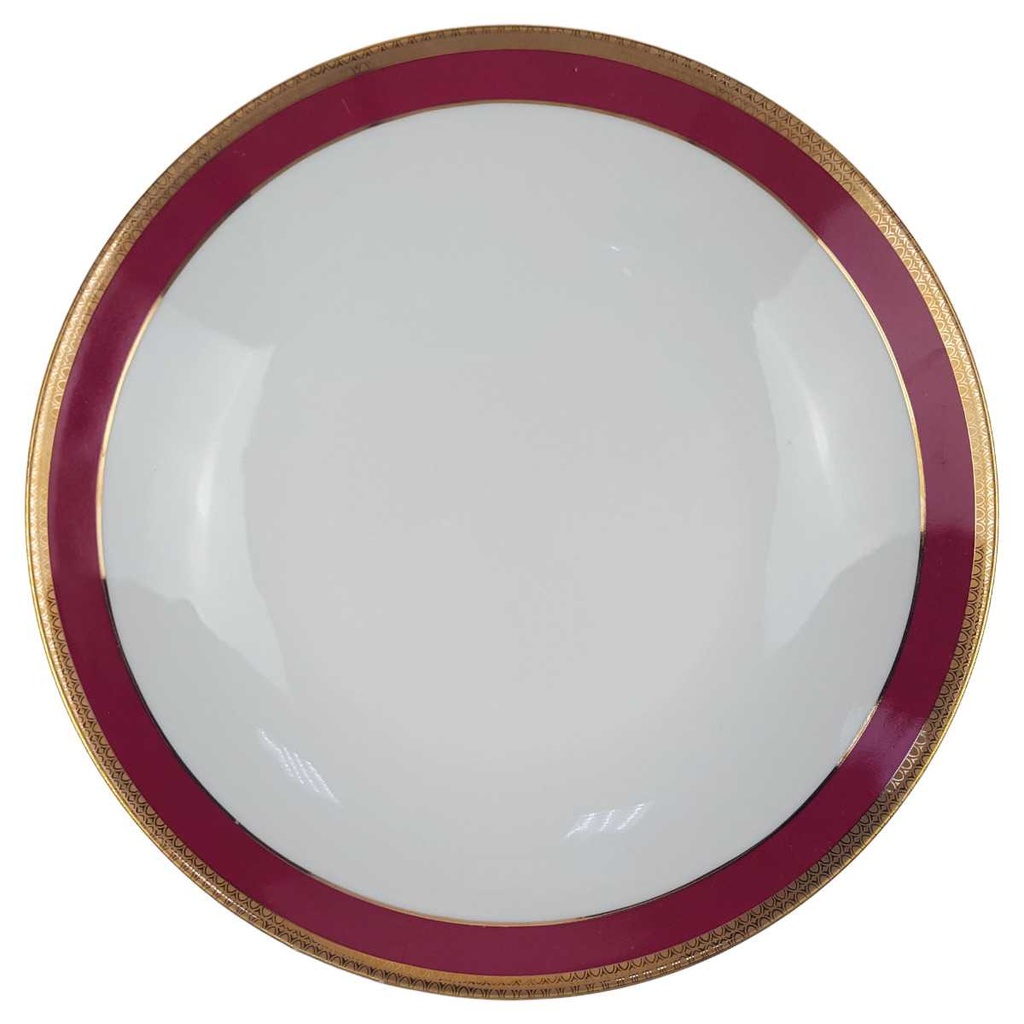 [100268] Suppenteller 22 cm Seltmann Weiden Patricia Rot Gold 26347 gebraucht - gut