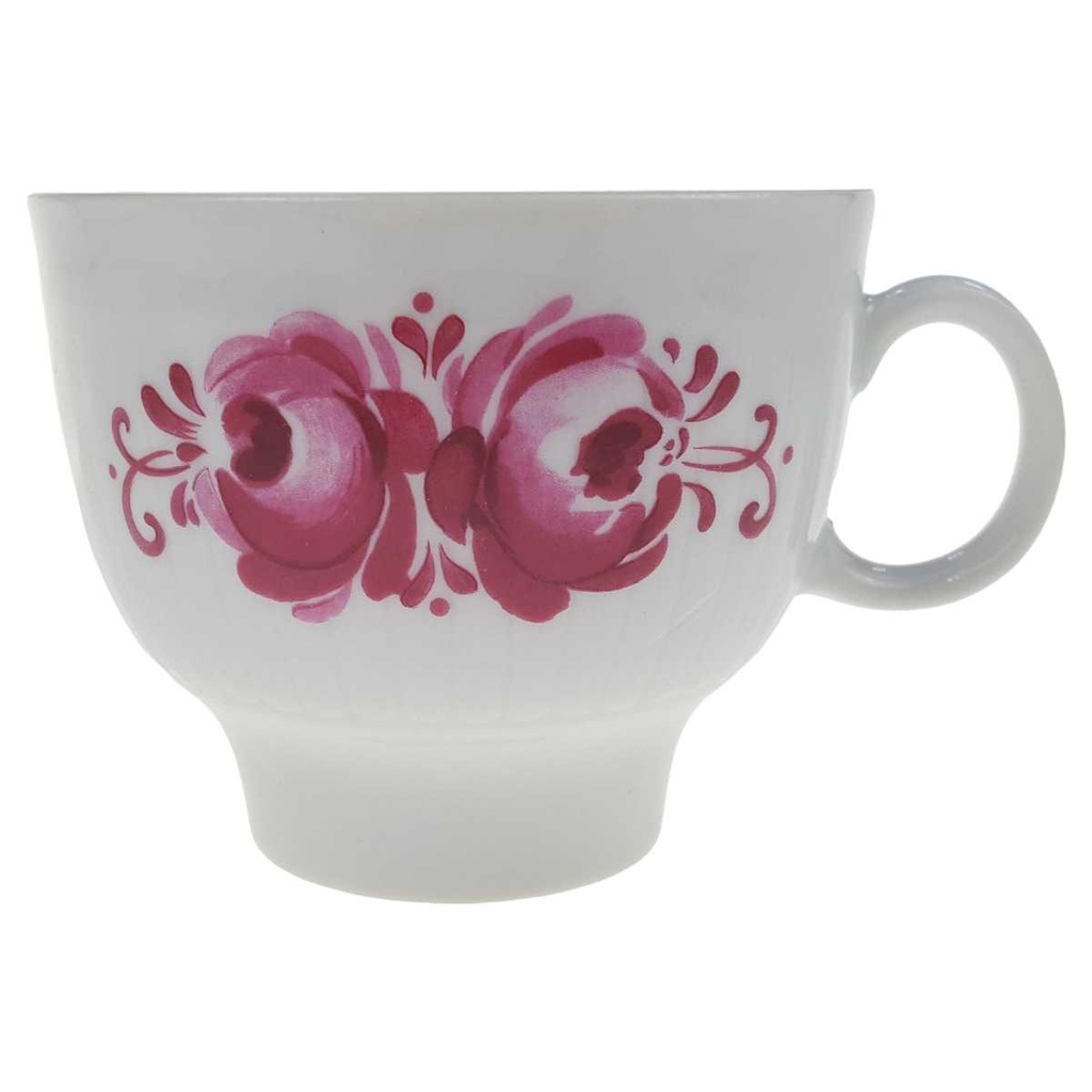 Kaffeetasse Winterling Kirchenlamitz rosa Blumen Relief gebraucht - gut