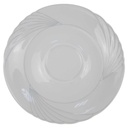 Untertasse für Kaffee 14,6 cm Winterling Röslau Relief graue Streifen gebraucht - gut