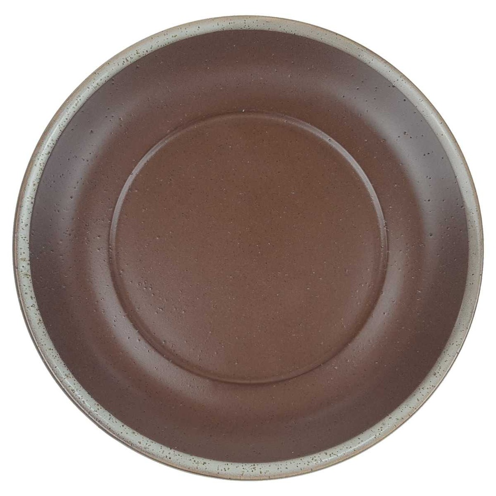 Untertasse für Suppe D 16,5 cm Keramik Braun