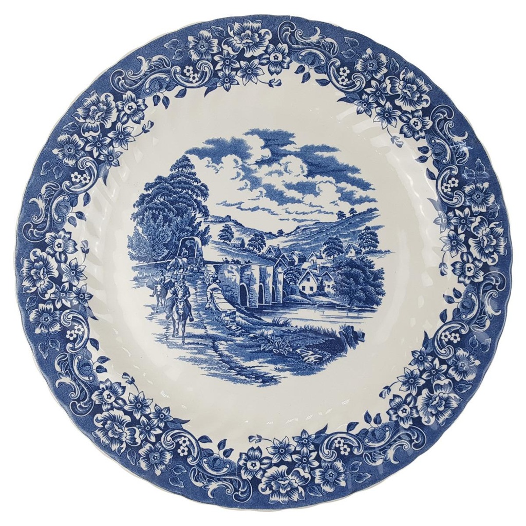 Servierplatte Royal Tudor 17 th Century England Blau gebraucht - sehr gut